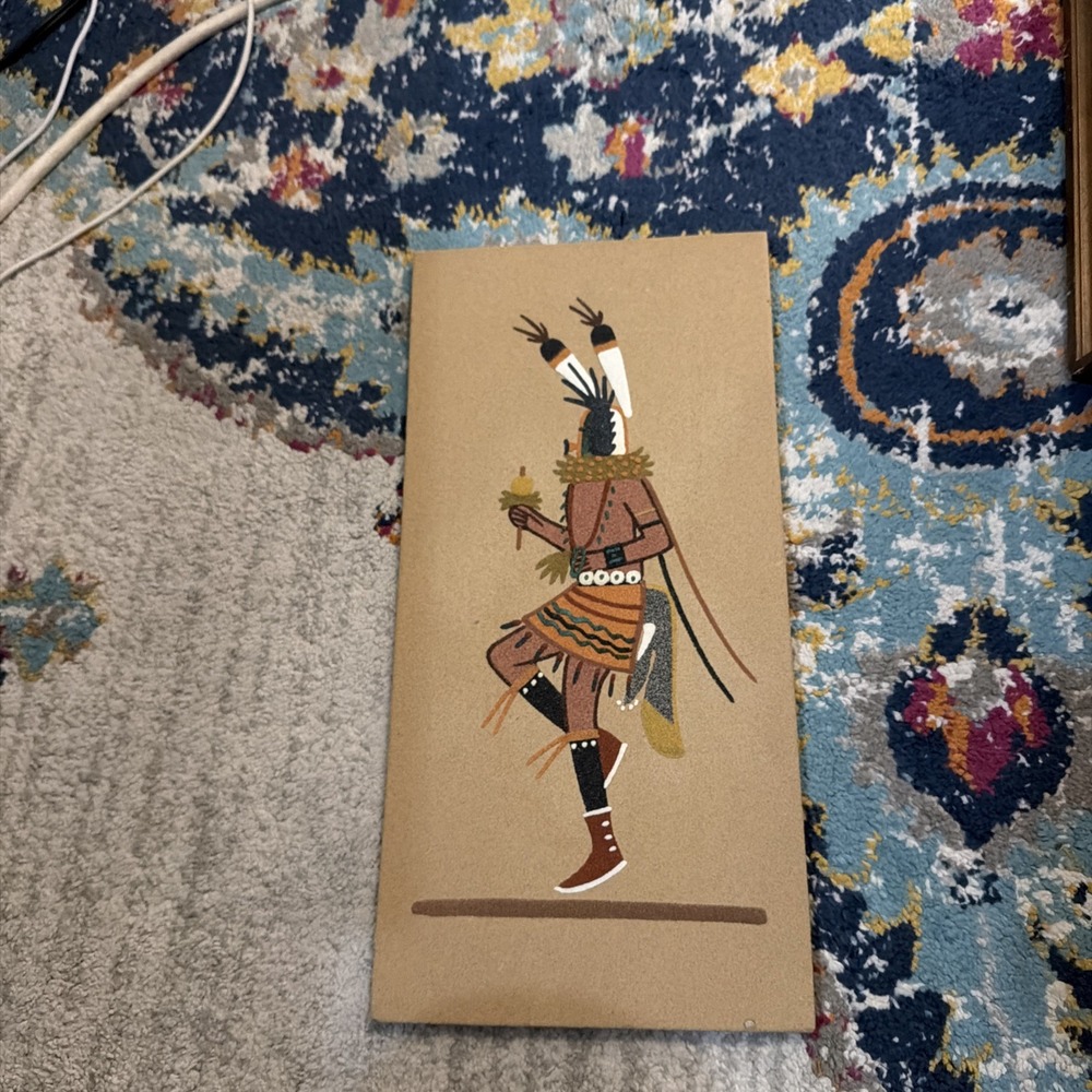 Vintage Navajo Sand Painting Yes-Bei-Chai Dancer By Wallace Watchman!